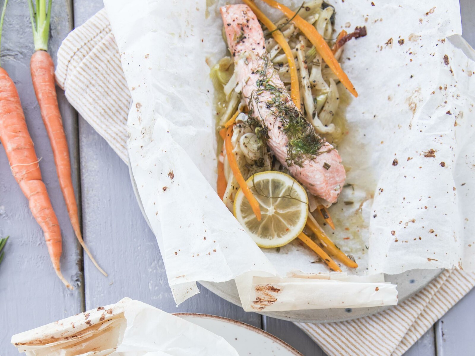 Vispakketjes Uit De Oven Met Zalm | Visrecepten.nl